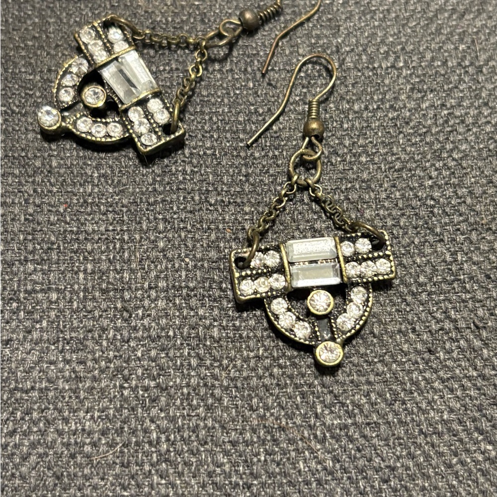 Nameless Antique Gold and Silver Earrings